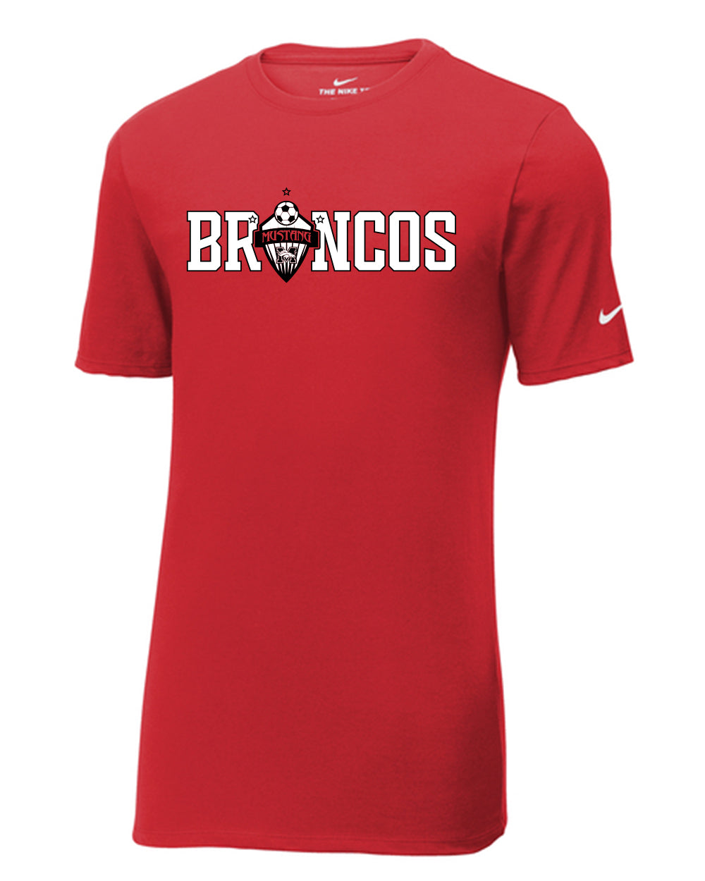 Mustang Boys Soccer Broncos Shield (T-Shirts & Hoodies) + Nike