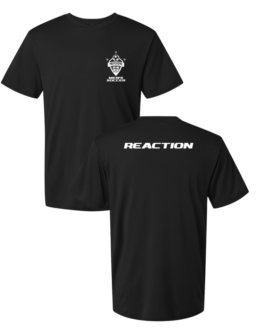(Pack of 3) Mustang Men's Soccer Practice Shirts - Black, Grey, Red