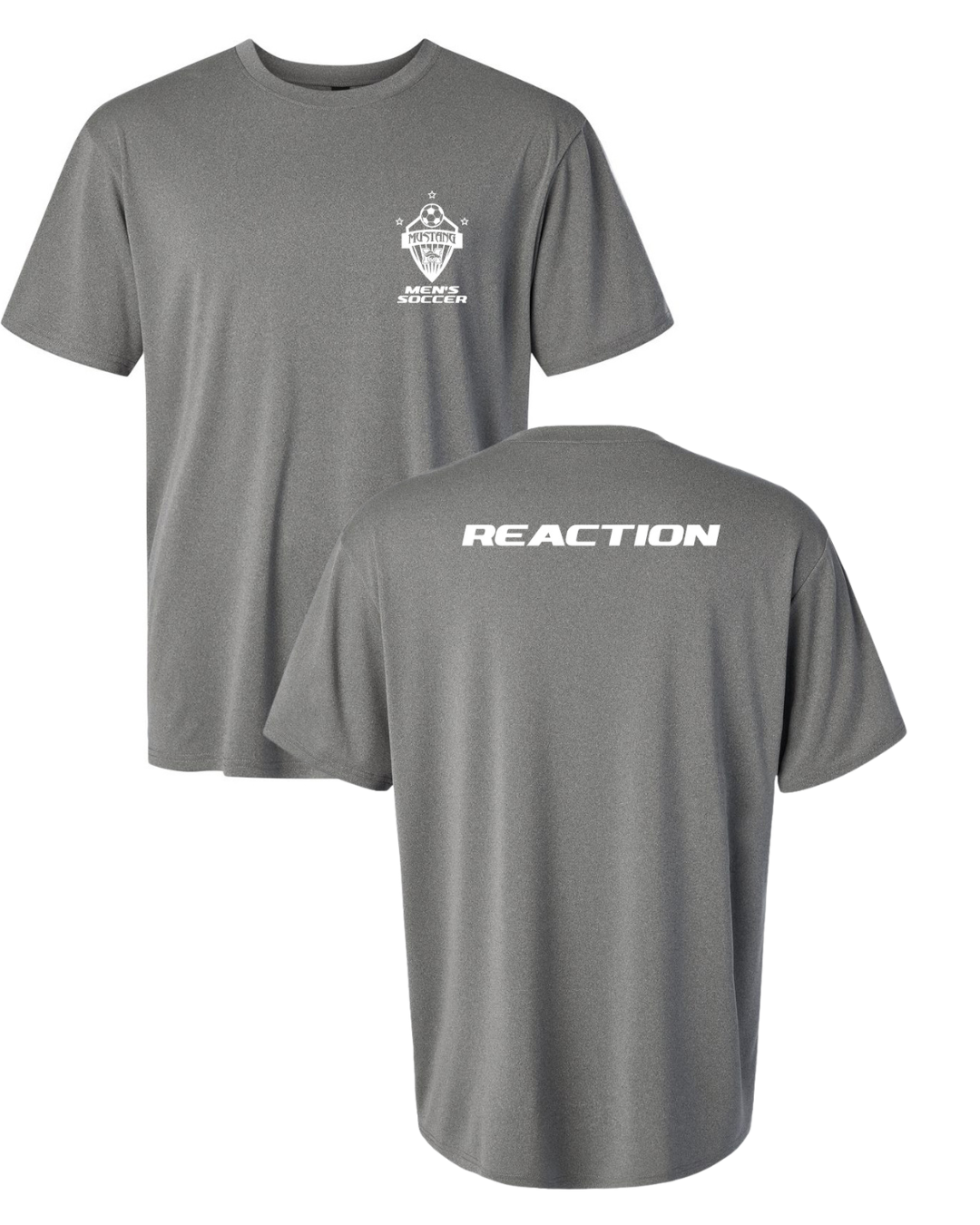 (Pack of 3) Mustang Men's Soccer Practice Shirts - Black, Grey, Red