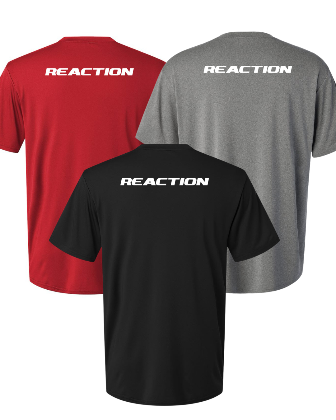 (Pack of 3) Mustang Men's Soccer Practice Shirts - Black, Grey, Red