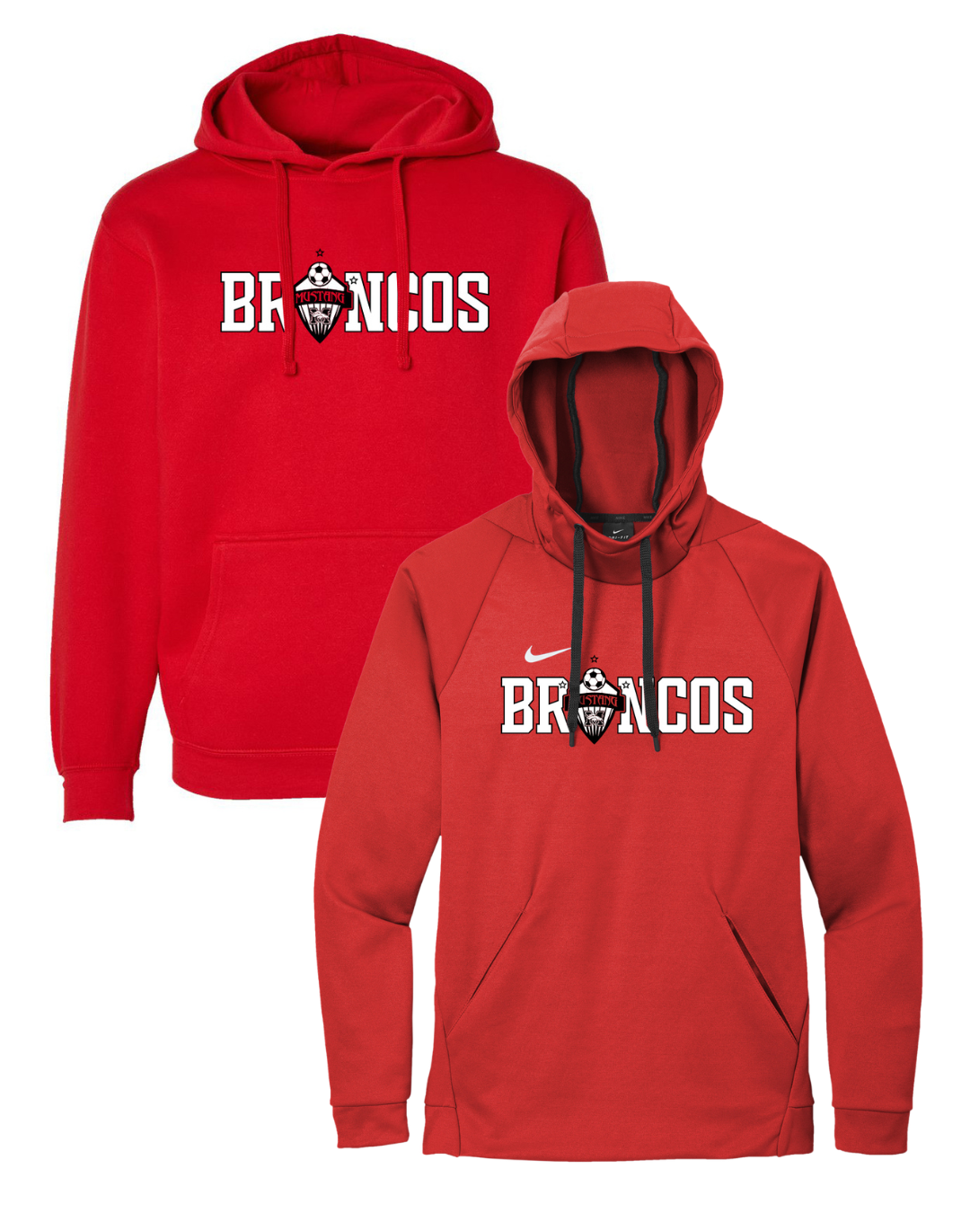 Mustang Men's Soccer Hoodie (Performance or Cotton)