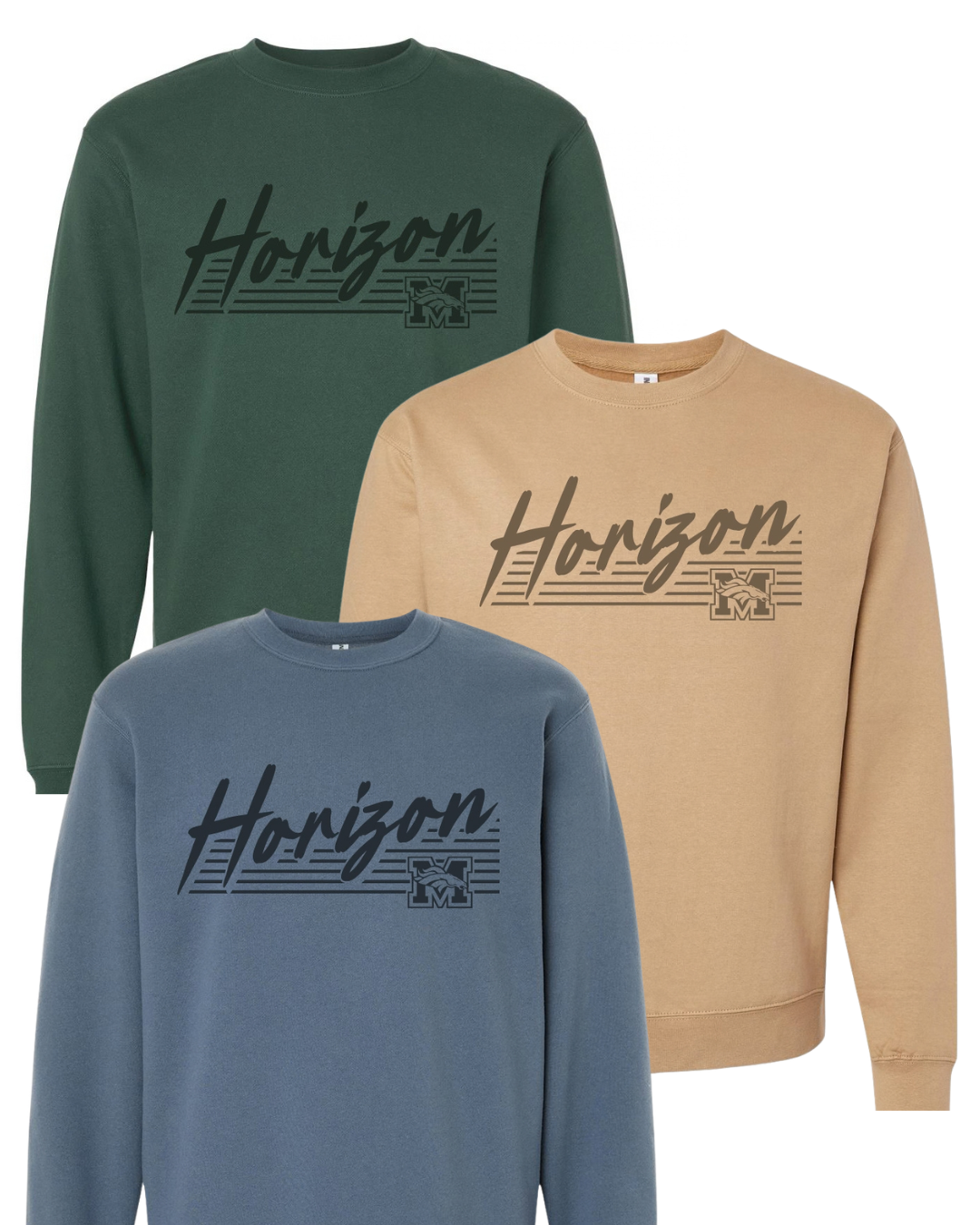 Horizon Monochromatic Sweatshirts