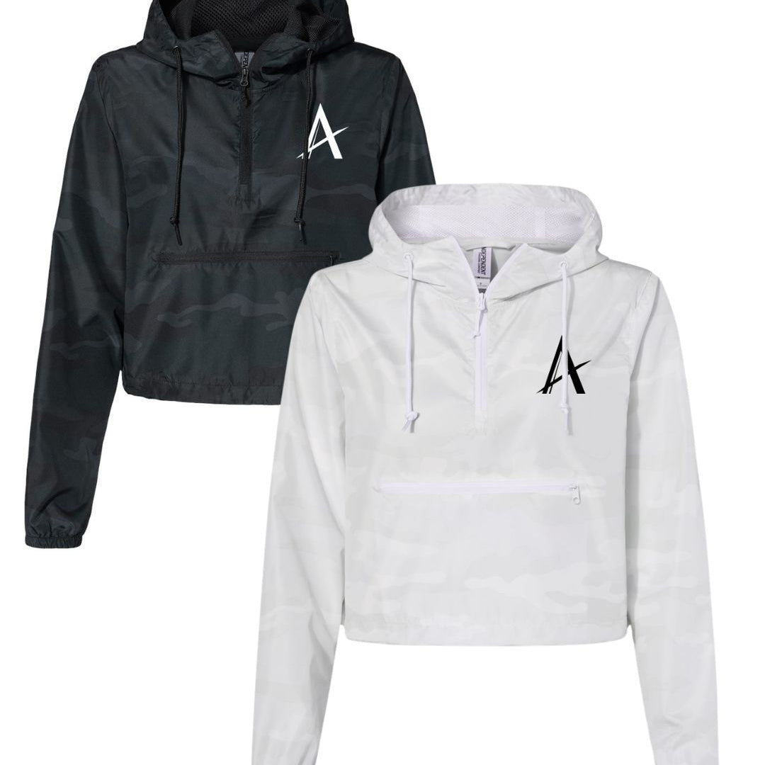Arize "A" - Women's Lightweight Cropped Quarter-Zip