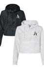 Arize "A" - Women's Lightweight Cropped Quarter-Zip