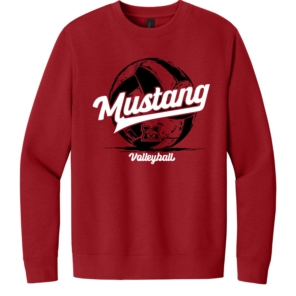 Mustang Volleyball Red Sweatshirt