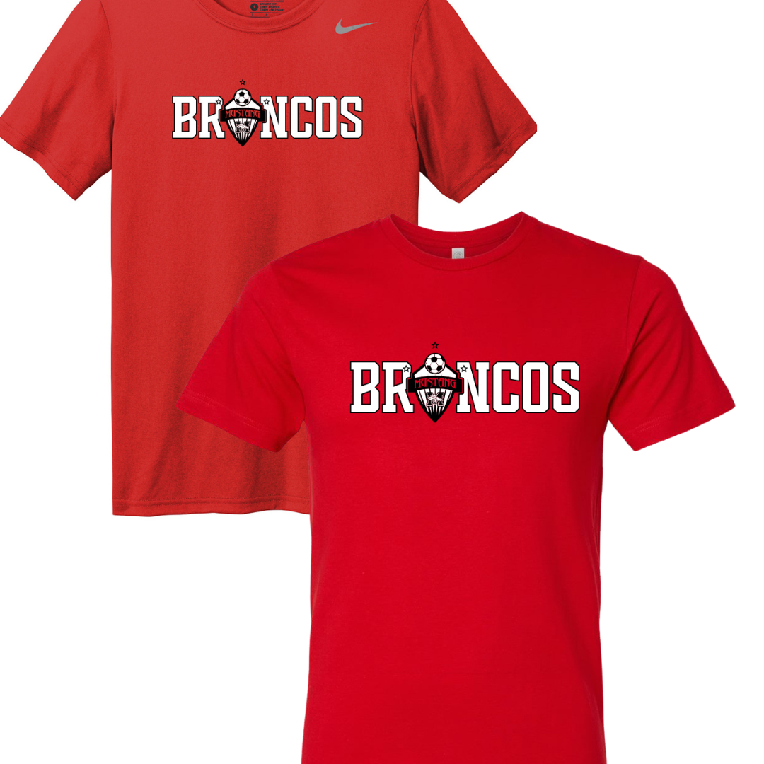 Mustang Men's Soccer T-Shirt (Performance or Cotton)