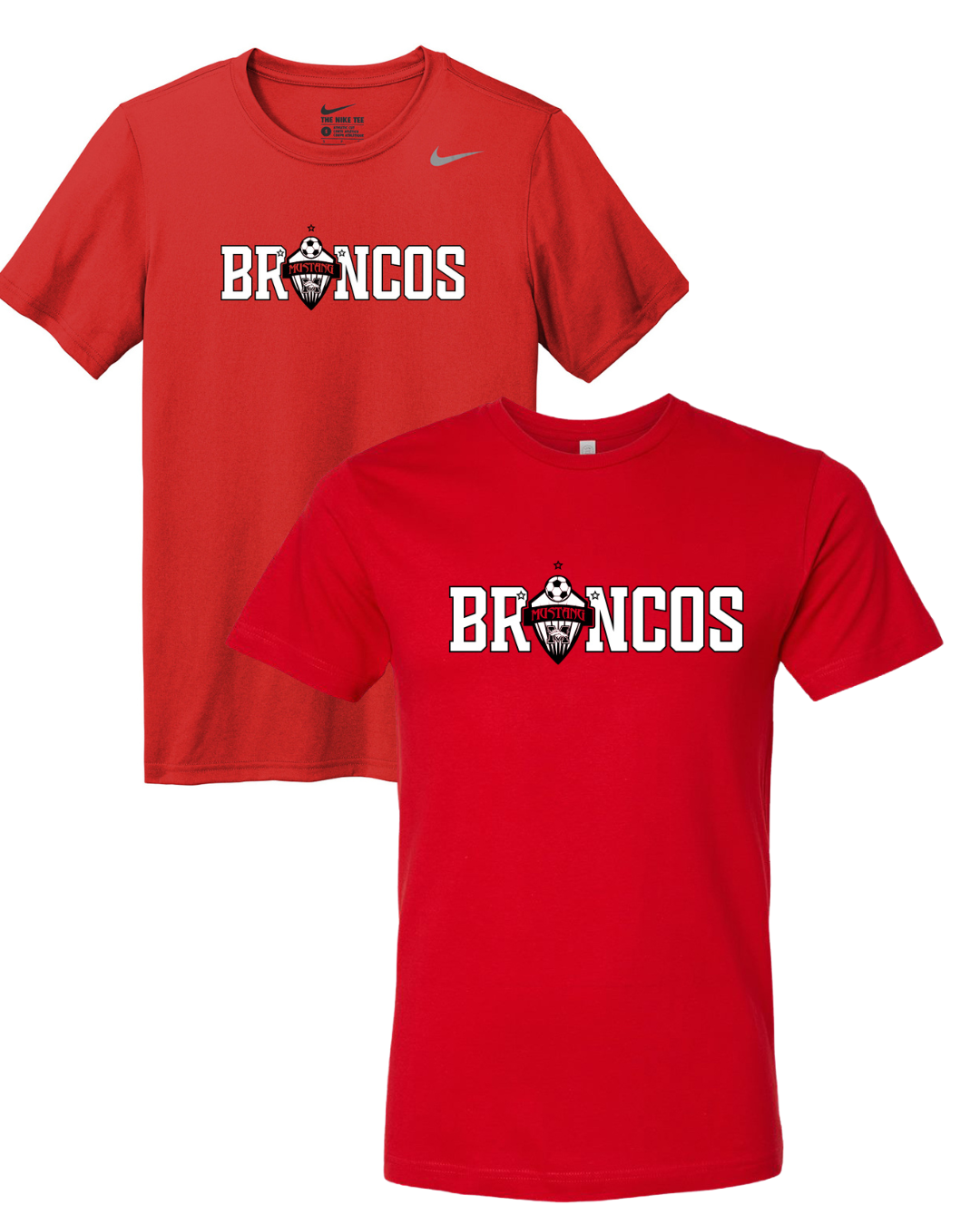 Mustang Men's Soccer T-Shirt (Performance or Cotton)