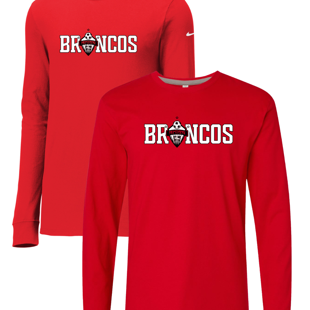 Mustang Men's Soccer Long Sleeve (Performance or Cotton)