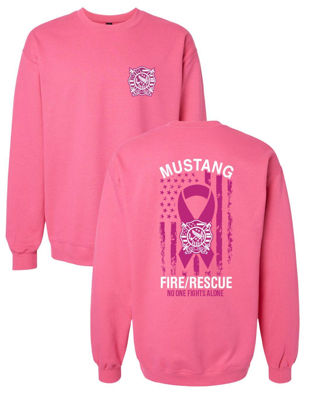 Mustang Fire Breast Cancer Awareness Sweatshirt