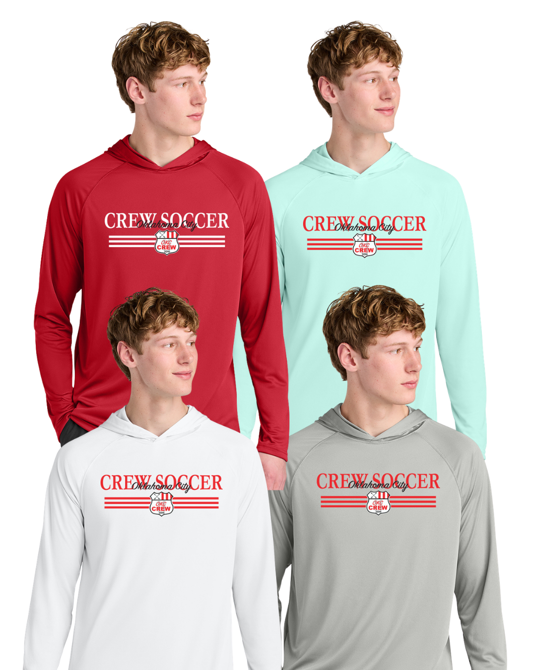 OKC Crew Trainer Cooling Performance Long Sleeve Hooded Tee
