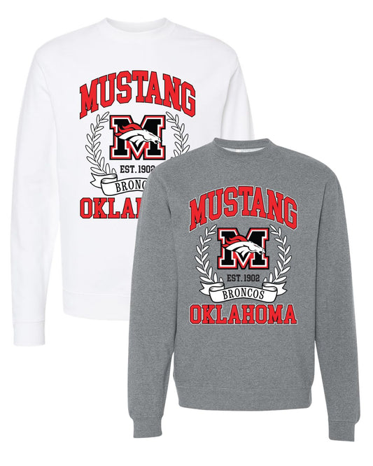Mustang Broncos Classic Crest Sweatshirt