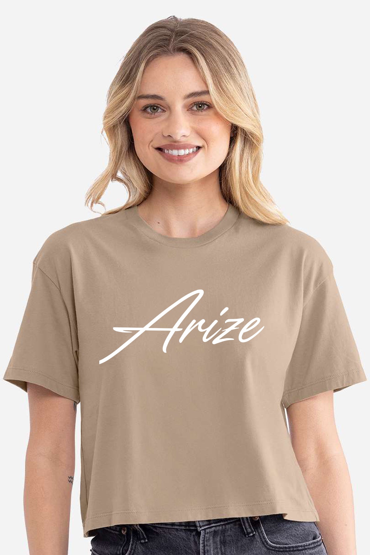 Script Cropped T-Shirt - Women's