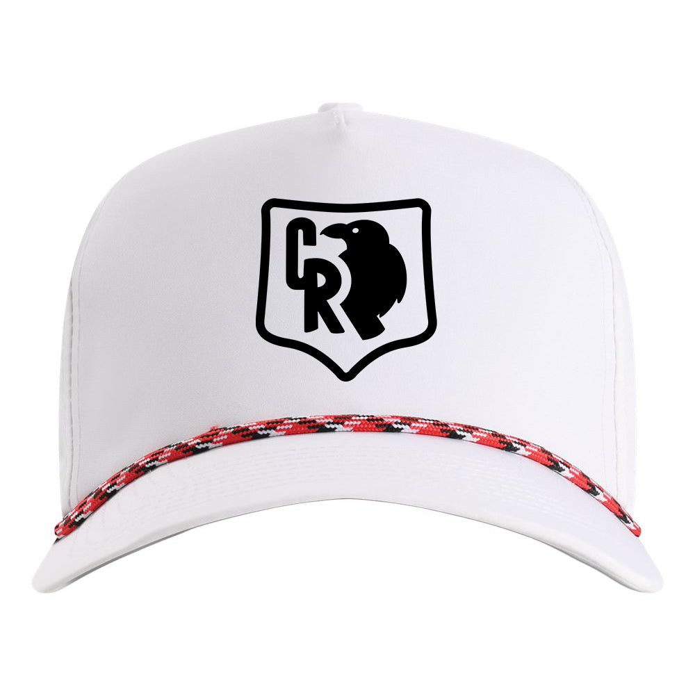 Crow Roost Rope Embroidered Hat - White