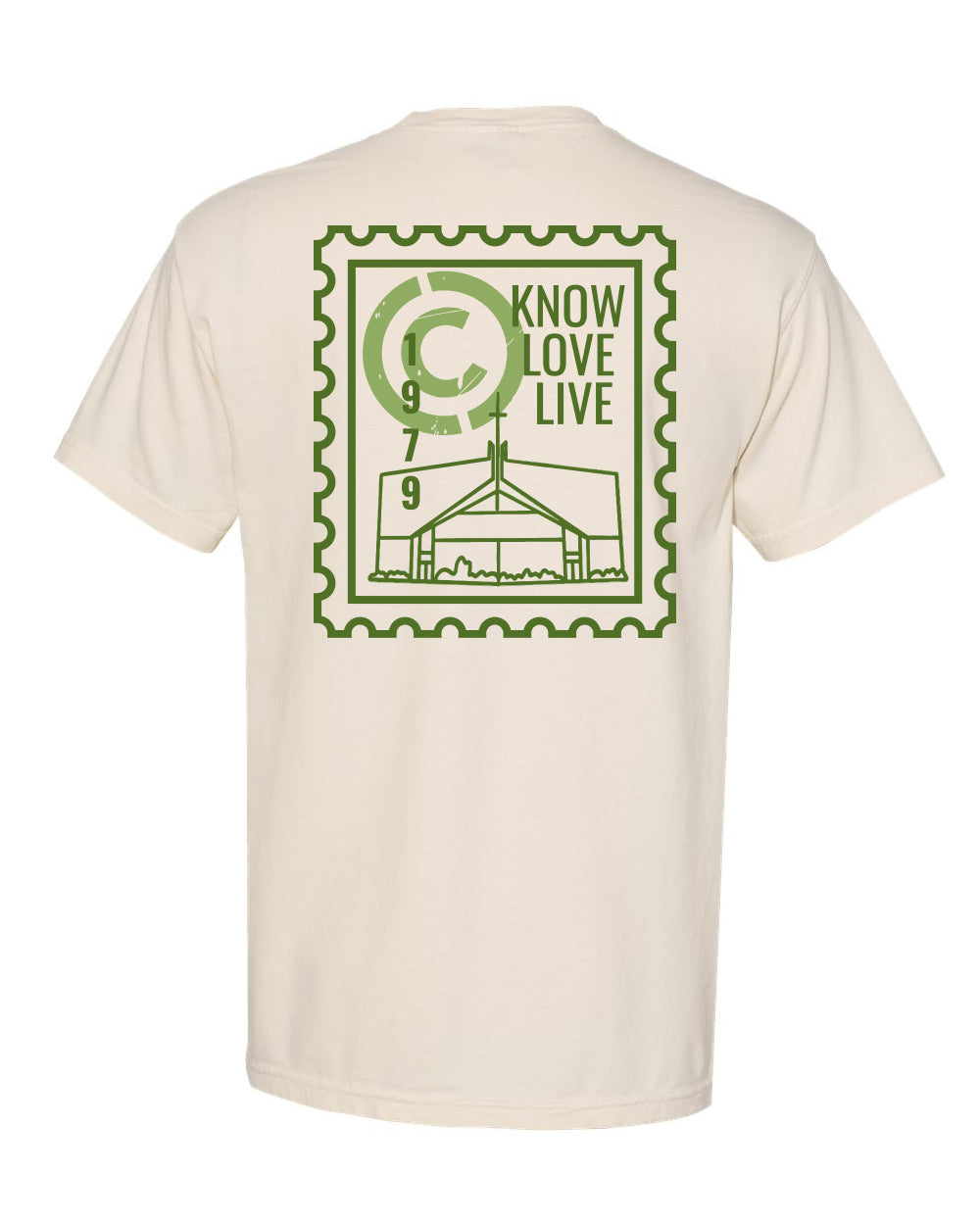 Covenant Students Know Love Live Pocket T-Shirt - Cream