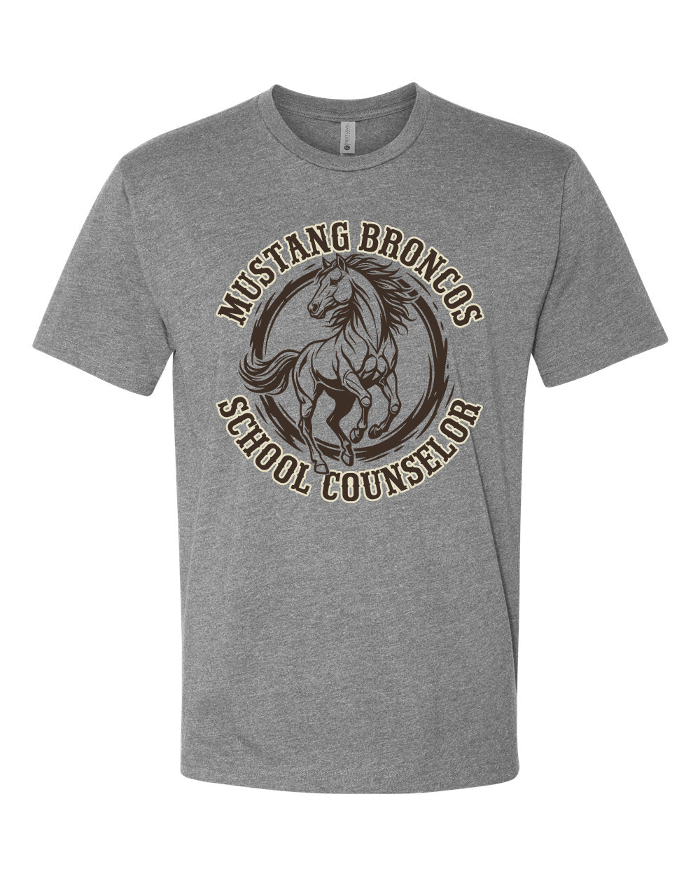 Mustang Broncos School Counselor T-Shirt