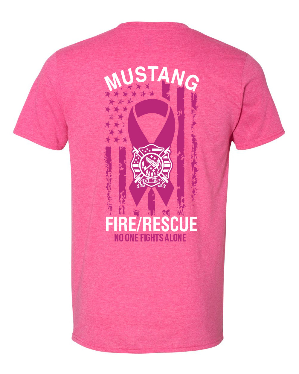 Mustang Fire Breast Cancer Awareness T-Shirt