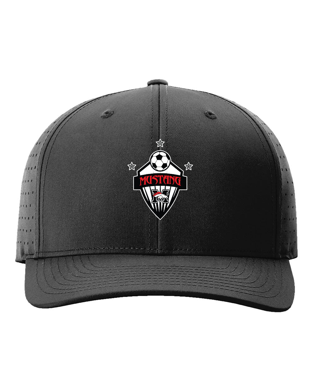 Mustang Soccer Crest Laser Perf R-Flex Cap - Richardson