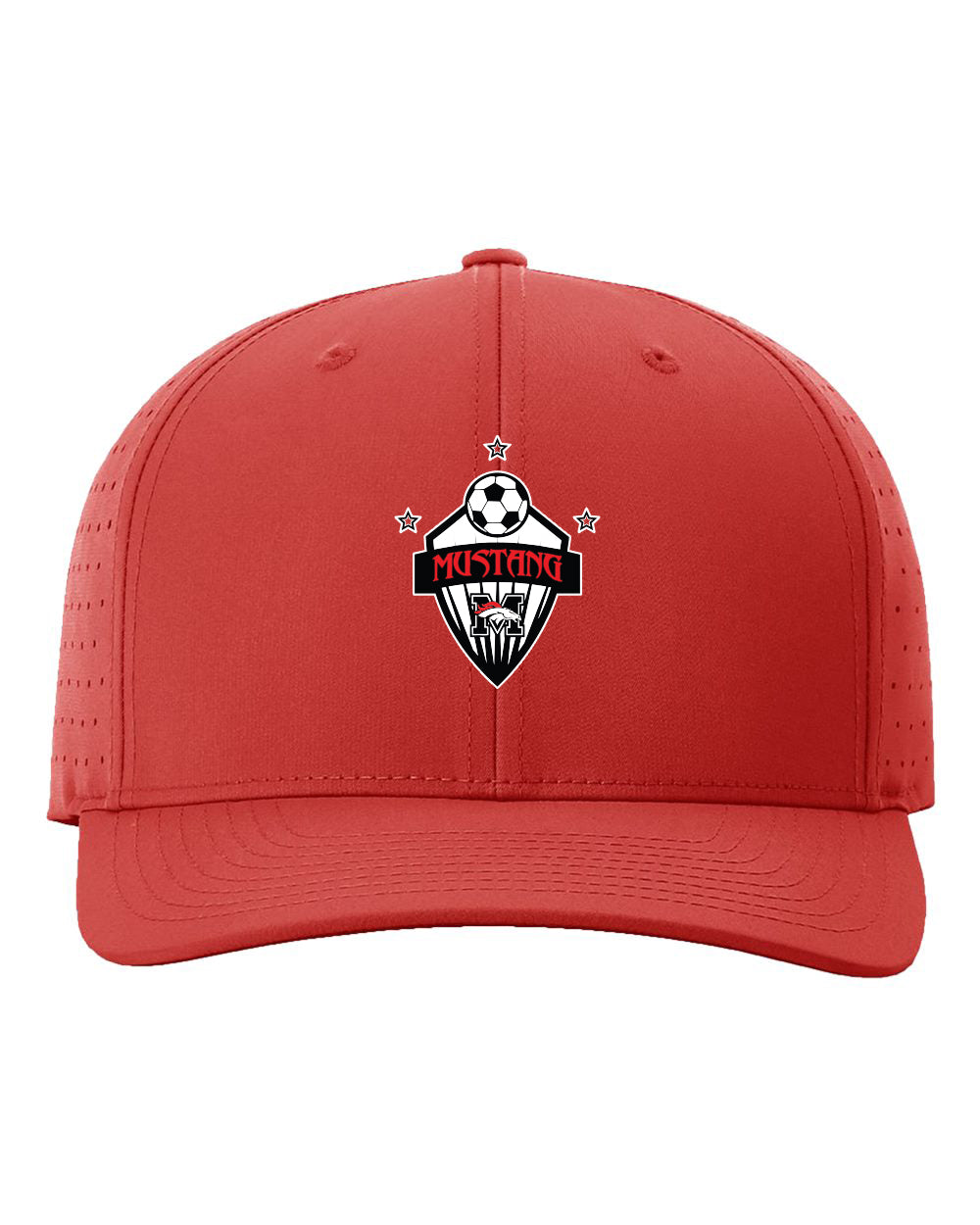 Mustang Soccer Crest Laser Perf R-Flex Cap - Richardson