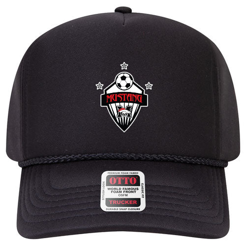 Mustang Soccer Crest High Crown Full Foam Cap - Silicon Patch