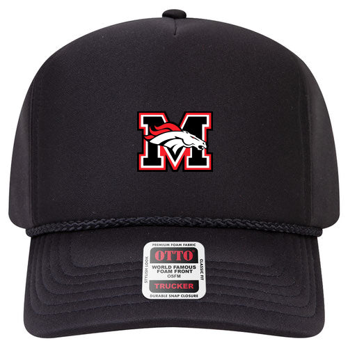 Mustang Logo High Crown Full Foam Cap - Silicon Patch
