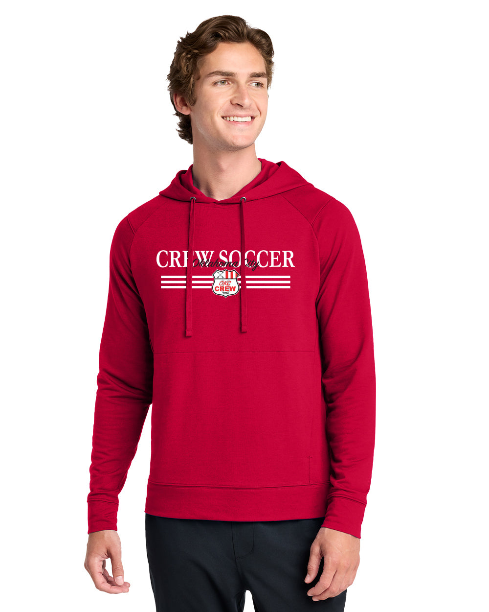 OKC Crew Trainer Sport-Wick® Flex Fleece Pullover Hoodie - Red/Grey