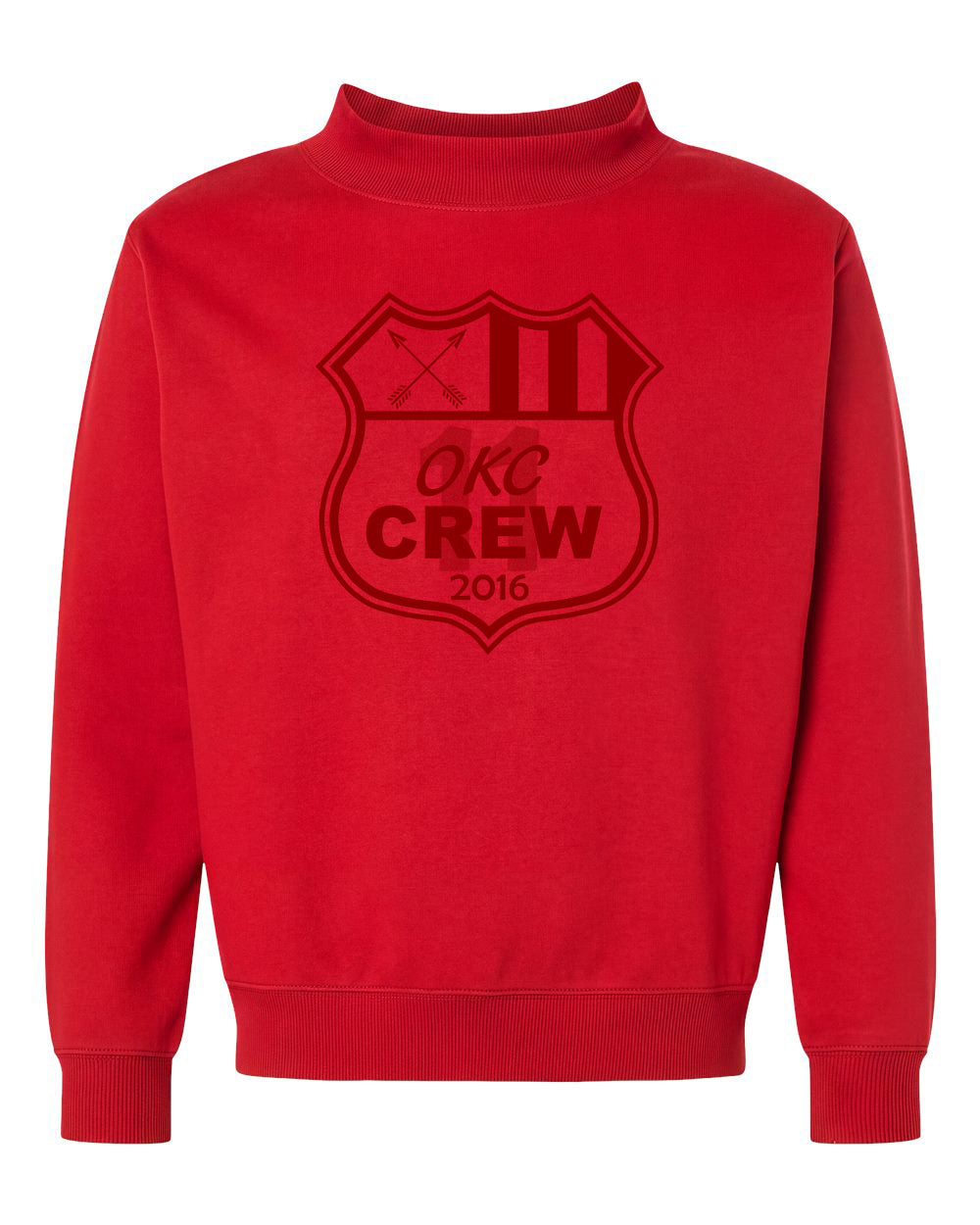 OKC Crew Monochromatic Mockneck Sweatshirt