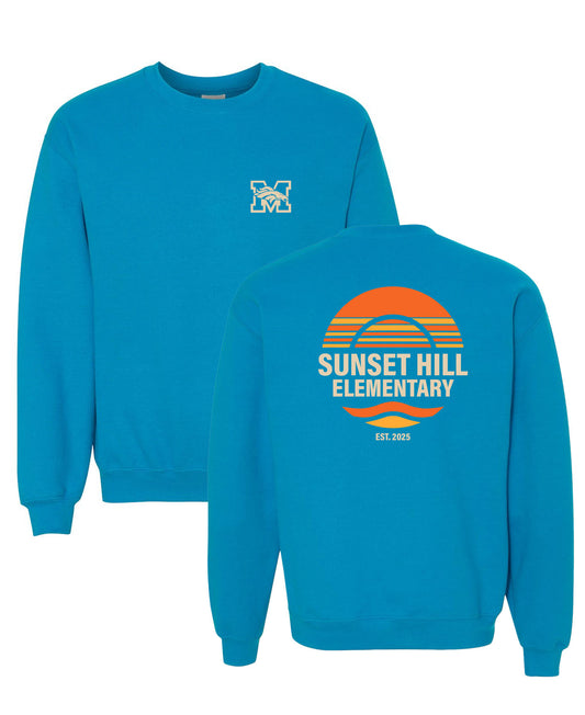 Sunset Hill Elementary Sweatshirt - Teal (Adult Only)