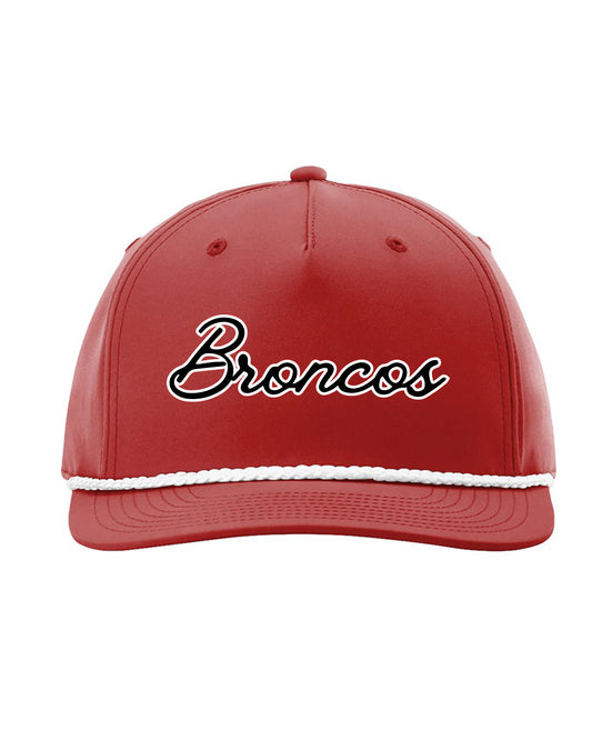 Broncos Script Rope Hat - Puff Embroidery - IN STOCK