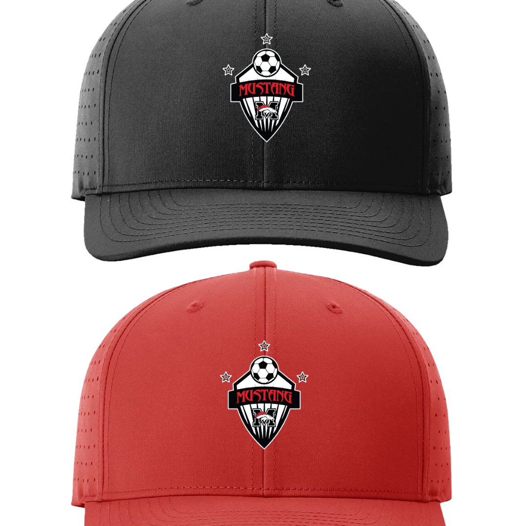 Mustang Soccer Crest Laser Perf R-Flex Cap - Richardson