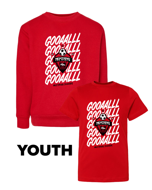 (YOUTH) Mustang Boys Soccer GOOAALL (T-Shirts & Sweatshirts)